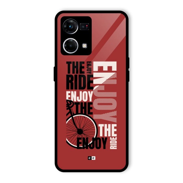 Enjoy The Ride Glass Back Case for Oppo F21s Pro 4G