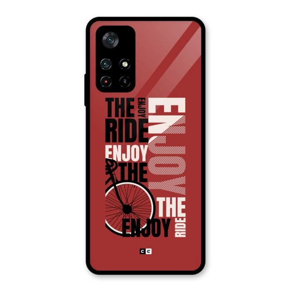 Enjoy The Ride Glass Back Case for Poco M4 Pro 5G