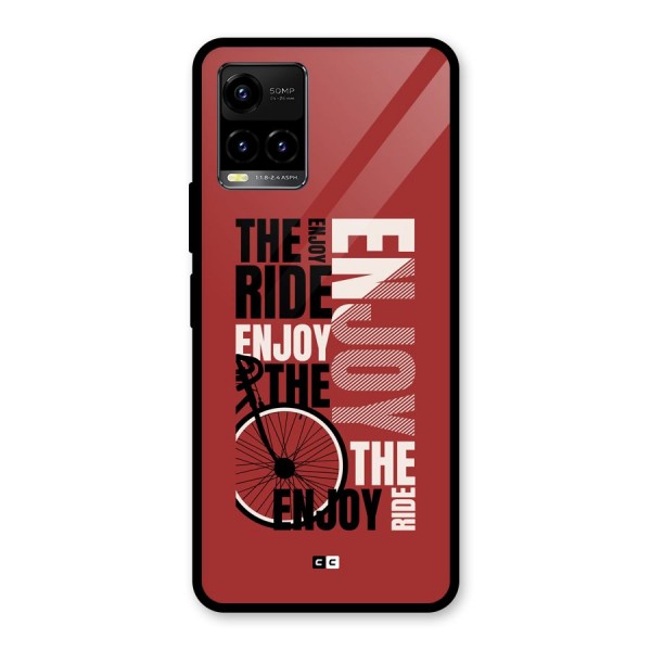 Enjoy The Ride Glass Back Case for Vivo Y33s