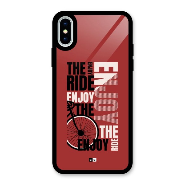 Enjoy The Ride Glass Back Case for iPhone X