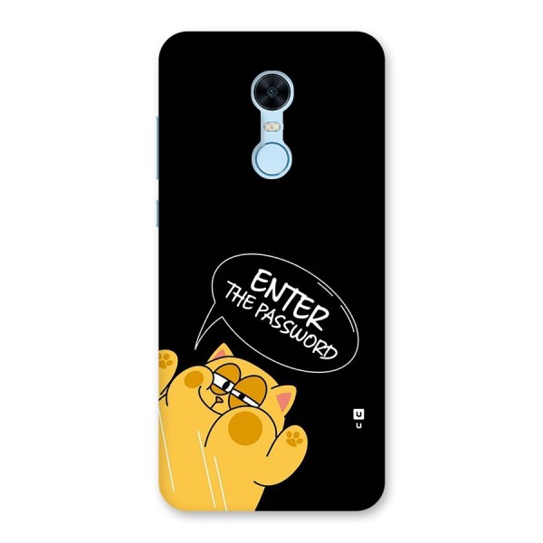 Enter The Password Back Case for Redmi Note 5