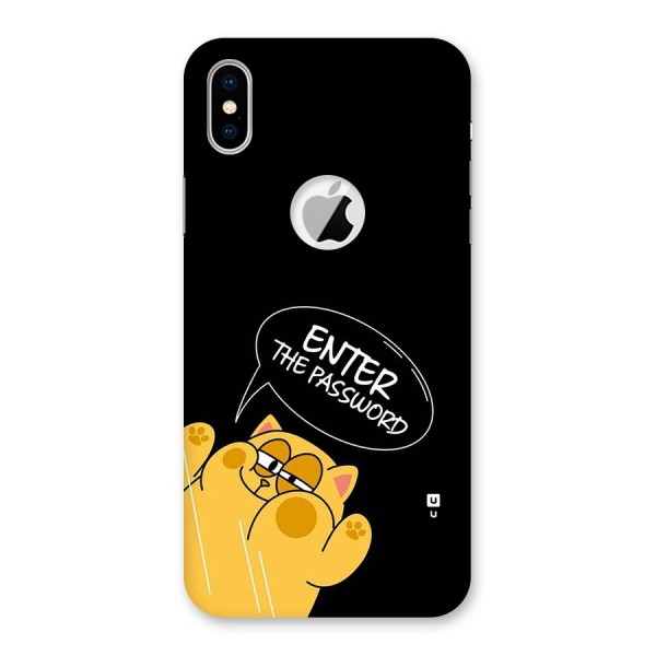 Enter The Password Back Case for iPhone X Logo Cut