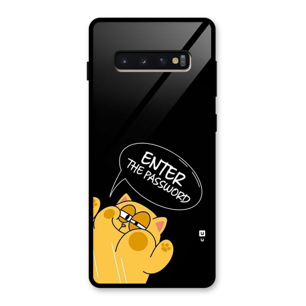 Enter The Password Glass Back Case for Galaxy S10 Plus