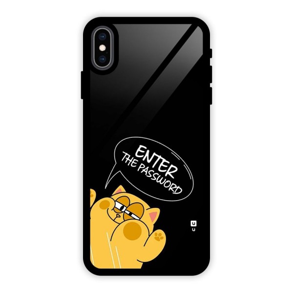 Enter The Password Glass Back Case for iPhone XS Max