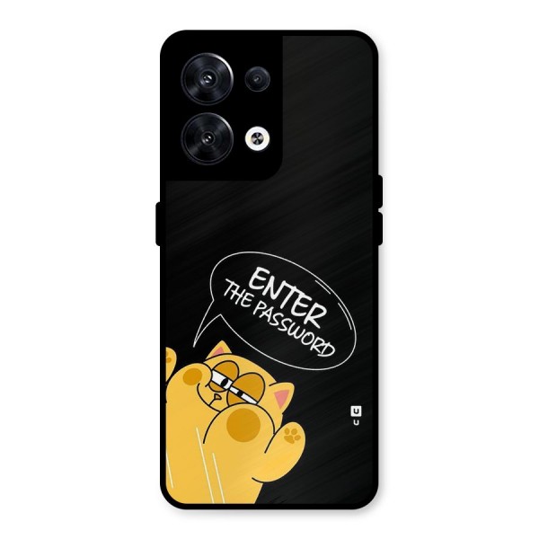 Enter The Password Metal Back Case for Oppo Reno8 5G