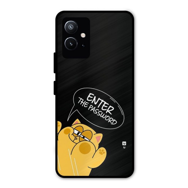 Enter The Password Metal Back Case for Vivo T1 5G