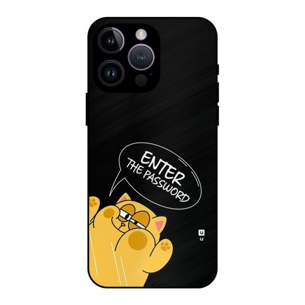 Enter The Password Metal Back Case for iPhone 14 Pro Max