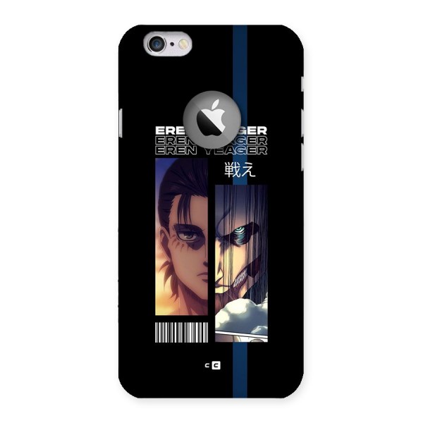 Eren Yeager Angry Back Case for iPhone 6 Logo Cut