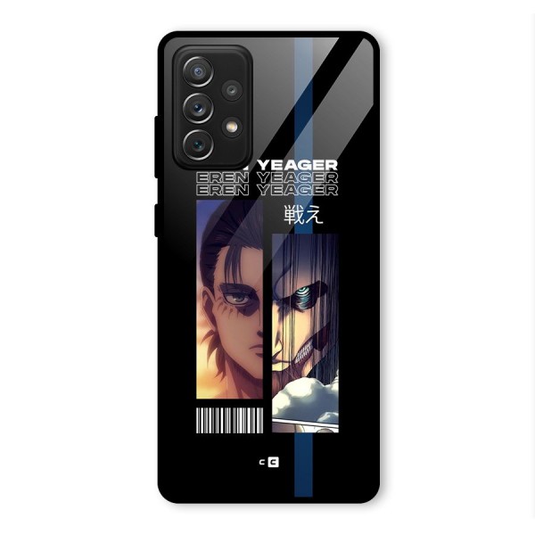 Eren Yeager Angry Glass Back Case for Galaxy A72