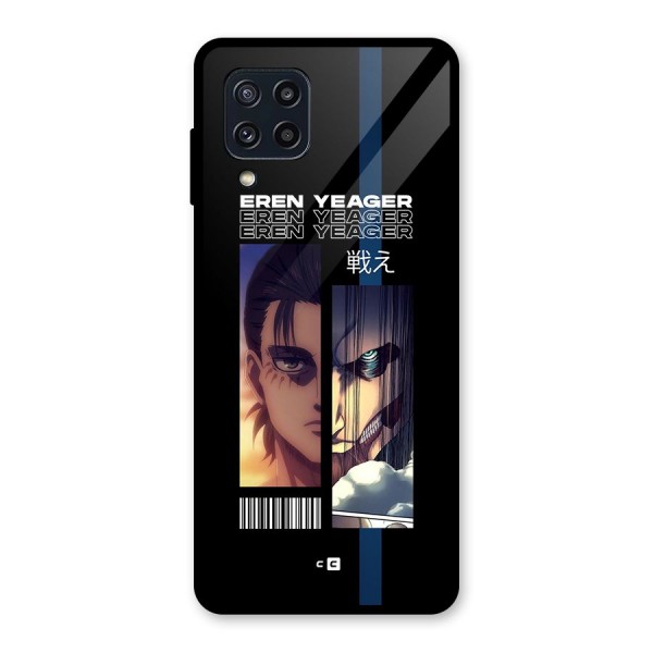Eren Yeager Angry Glass Back Case for Galaxy M32