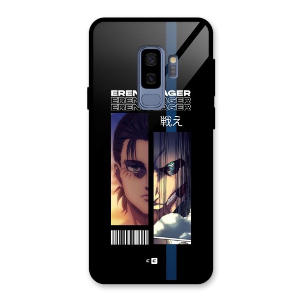 Eren Yeager Angry Glass Back Case for Galaxy S9 Plus