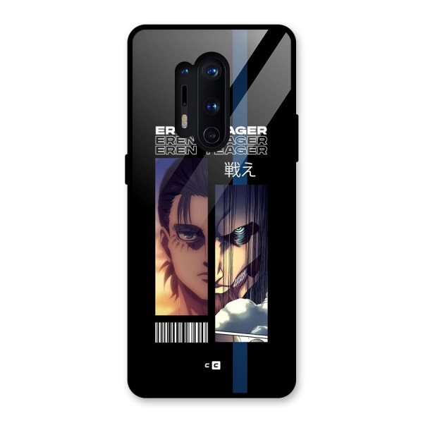Eren Yeager Angry Glass Back Case for OnePlus 8 Pro