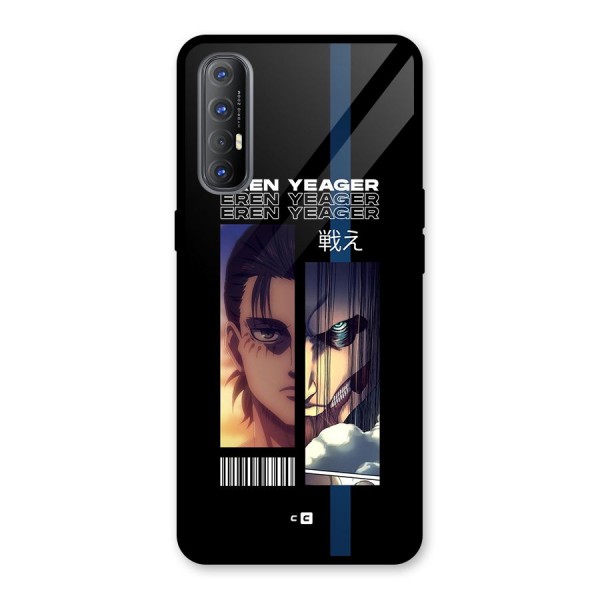 Eren Yeager Angry Glass Back Case for Oppo Reno3 Pro