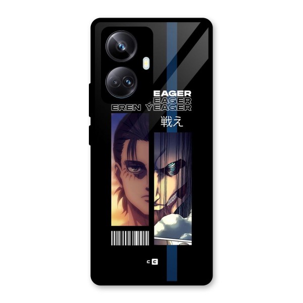 Eren Yeager Angry Glass Back Case for Realme 10 Pro Plus