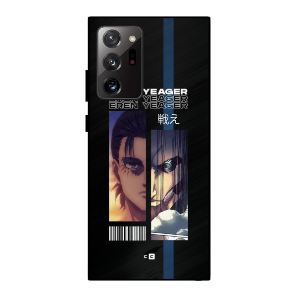 Eren Yeager Angry Metal Back Case for Galaxy Note 20 Ultra