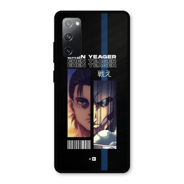Eren Yeager Angry Metal Back Case for Galaxy S20 FE 5G