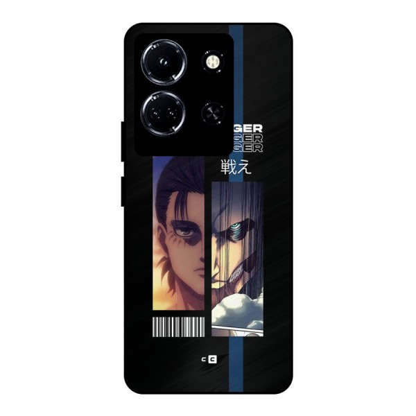 Eren Yeager Angry Metal Back Case for Infinix Note 30 5G