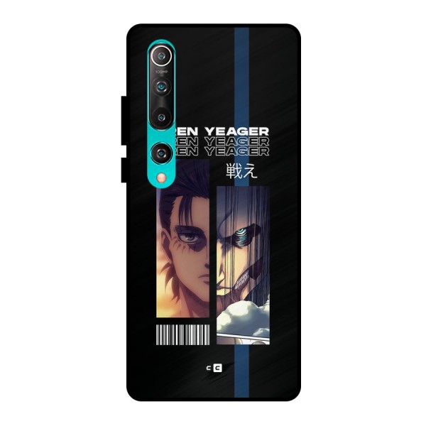 Eren Yeager Angry Metal Back Case for Mi 10
