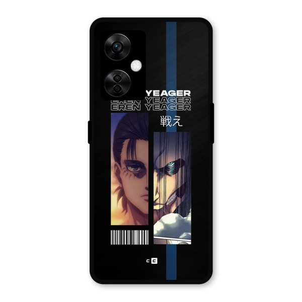 Eren Yeager Angry Metal Back Case for OnePlus Nord CE 3 Lite