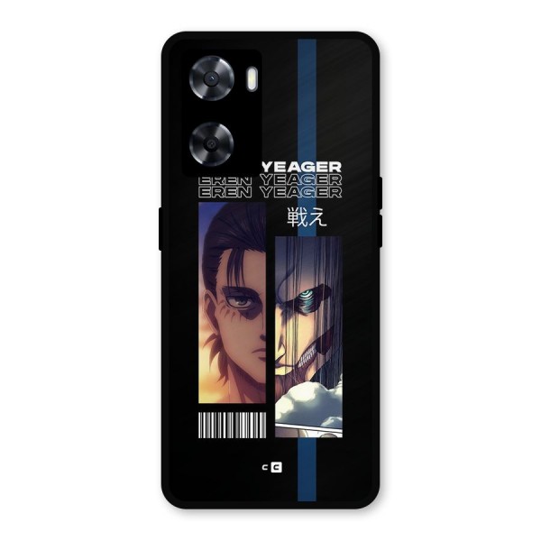 Eren Yeager Angry Metal Back Case for Oppo A57 2022