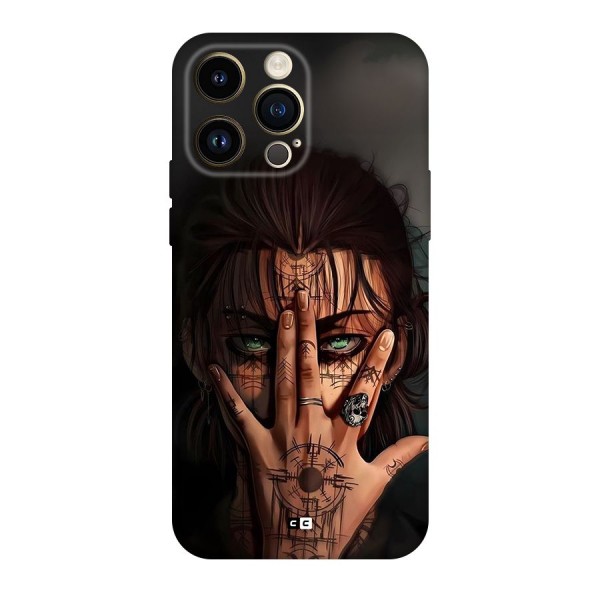 Eren Yeager Illustration Back Case for iPhone 14 Pro Max