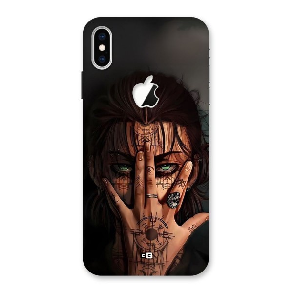 Eren Yeager Illustration Back Case for iPhone XS Max Apple Cut
