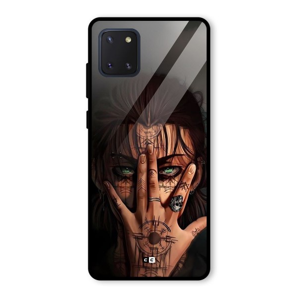 Eren Yeager Illustration Glass Back Case for Galaxy Note 10 Lite