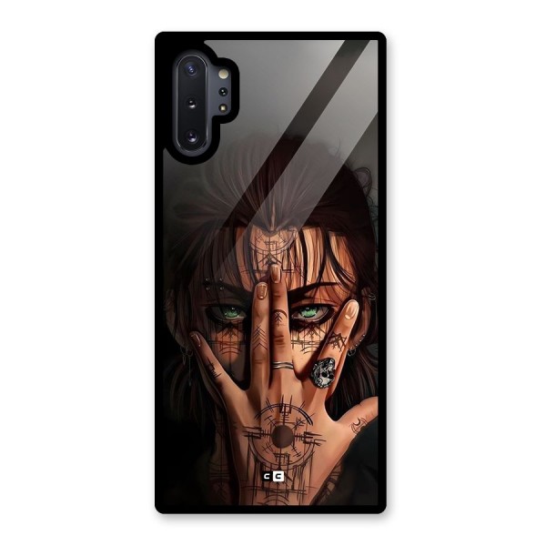 Eren Yeager Illustration Glass Back Case for Galaxy Note 10 Plus