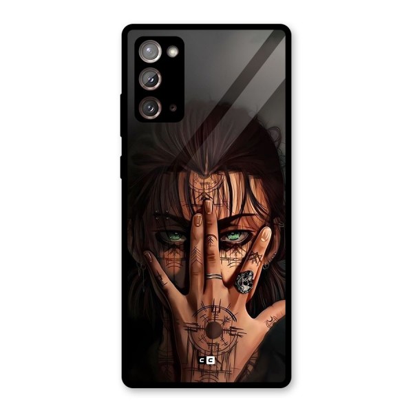 Eren Yeager Illustration Glass Back Case for Galaxy Note 20