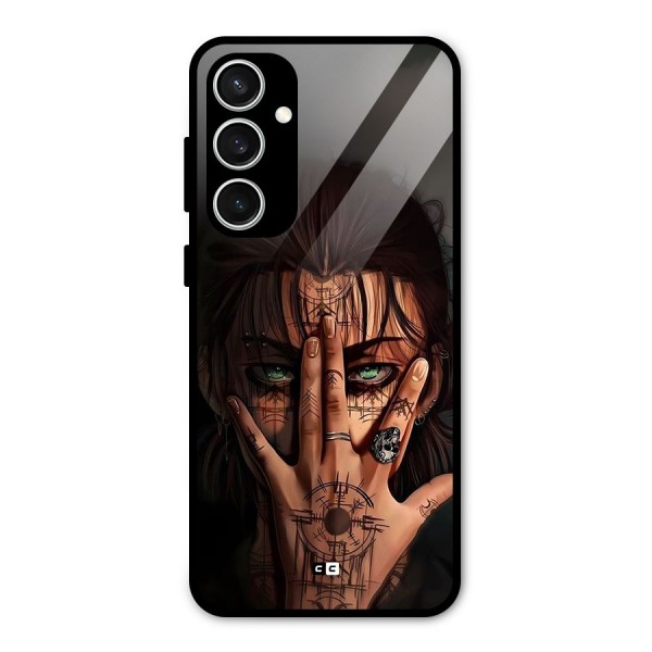 Eren Yeager Illustration Glass Back Case for Galaxy S23 FE