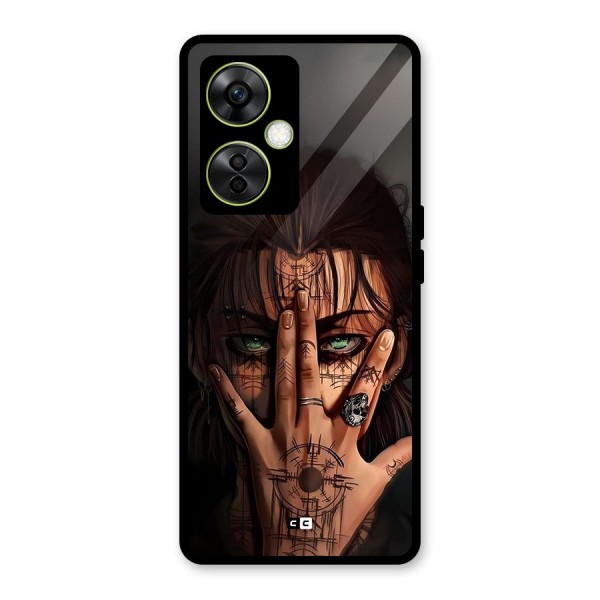 Eren Yeager Illustration Glass Back Case for OnePlus Nord CE 3 Lite