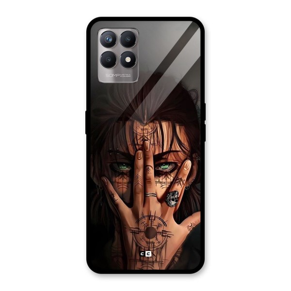 Eren Yeager Illustration Glass Back Case for Realme Narzo 50