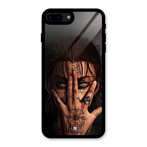 Eren Yeager Illustration Glass Back Case for iPhone 7 Plus