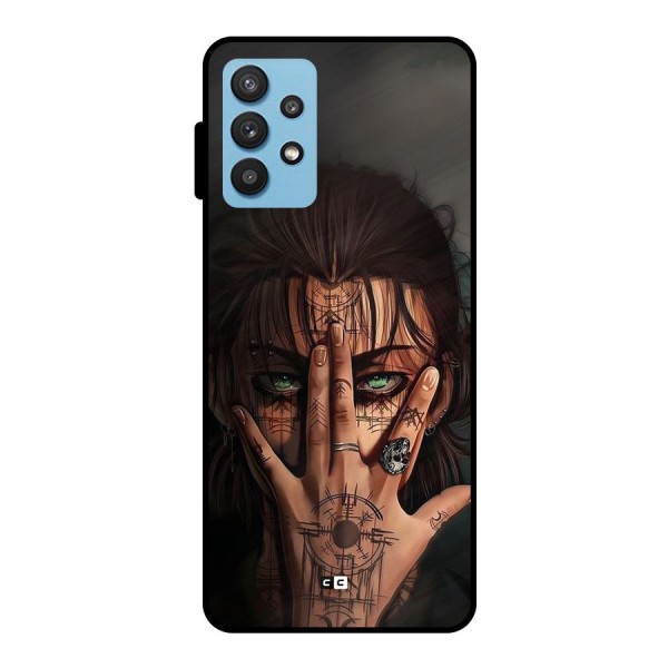 Eren Yeager Illustration Metal Back Case for Galaxy M32 5G