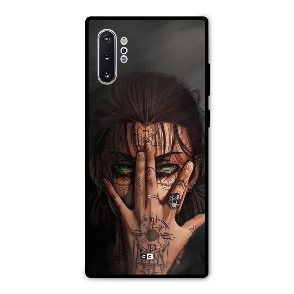 Eren Yeager Illustration Metal Back Case for Galaxy Note 10 Plus