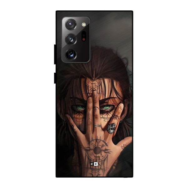 Eren Yeager Illustration Metal Back Case for Galaxy Note 20 Ultra
