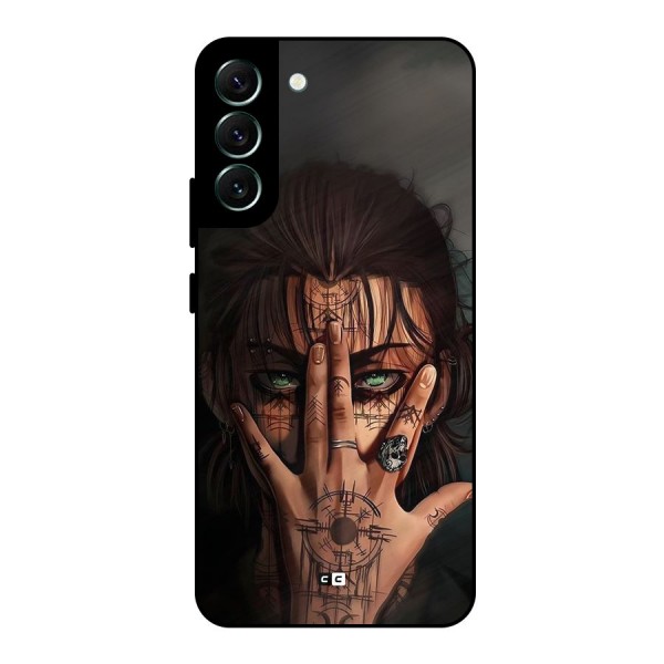 Eren Yeager Illustration Metal Back Case for Galaxy S22 Plus 5G