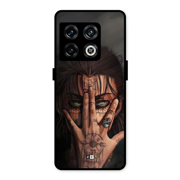 Eren Yeager Illustration Metal Back Case for OnePlus 10 Pro 5G