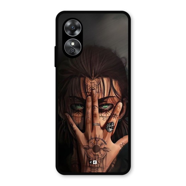 Eren Yeager Illustration Metal Back Case for Oppo A17