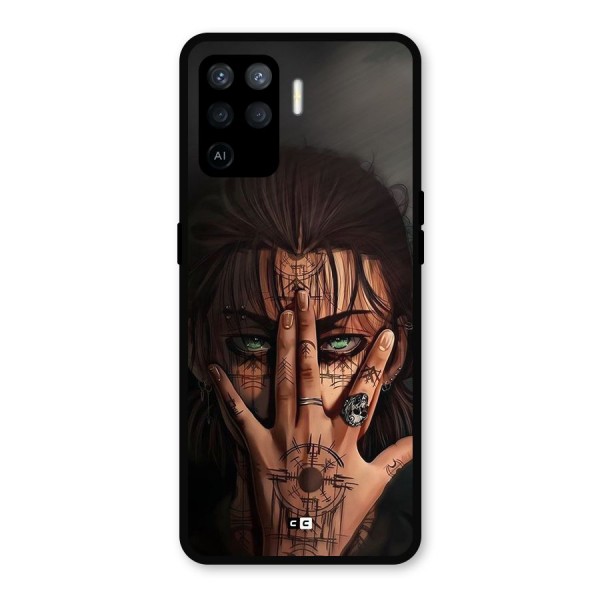 Eren Yeager Illustration Metal Back Case for Oppo F19 Pro