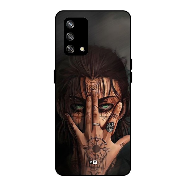 Eren Yeager Illustration Metal Back Case for Oppo F19s