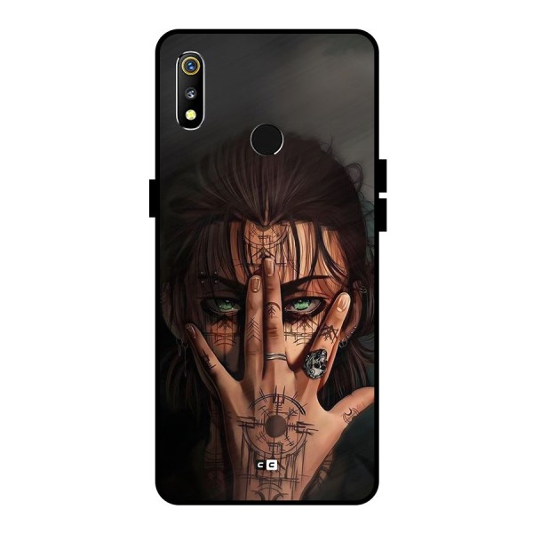 Eren Yeager Illustration Metal Back Case for Realme 3