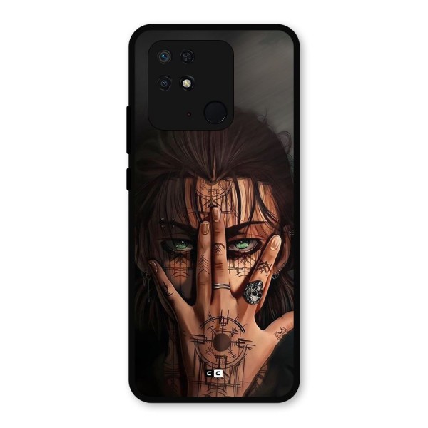 Eren Yeager Illustration Metal Back Case for Redmi 10 Power