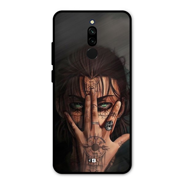 Eren Yeager Illustration Metal Back Case for Redmi 8