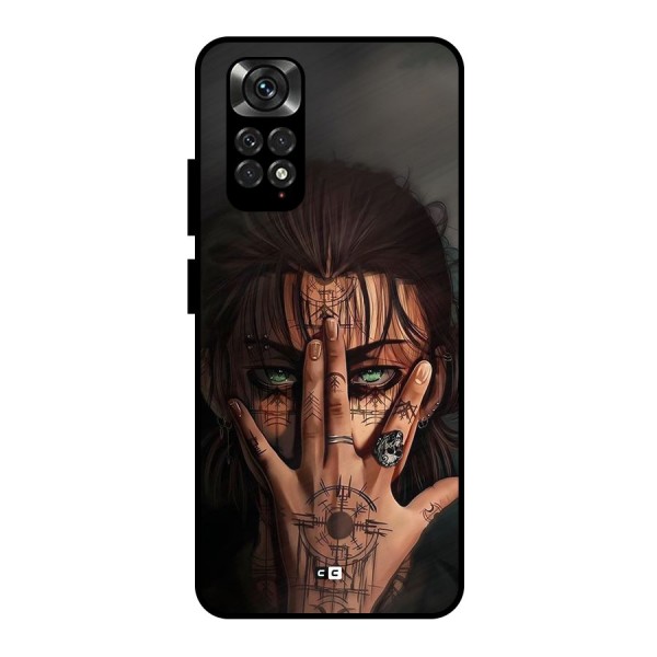 Eren Yeager Illustration Metal Back Case for Redmi Note 11 Pro