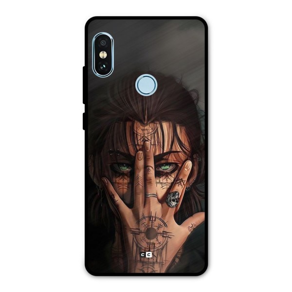 Eren Yeager Illustration Metal Back Case for Redmi Note 5 Pro