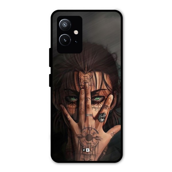 Eren Yeager Illustration Metal Back Case for Vivo T1 5G