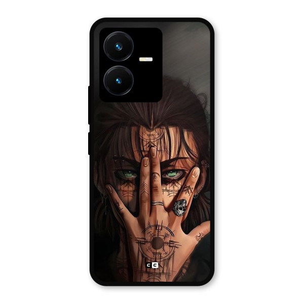 Eren Yeager Illustration Metal Back Case for Vivo Y22