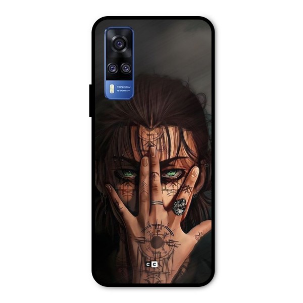 Eren Yeager Illustration Metal Back Case for Vivo Y51A