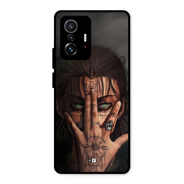 Eren Yeager Illustration Metal Back Case for Xiaomi 11T Pro